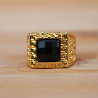 Black Gold Steel Ring